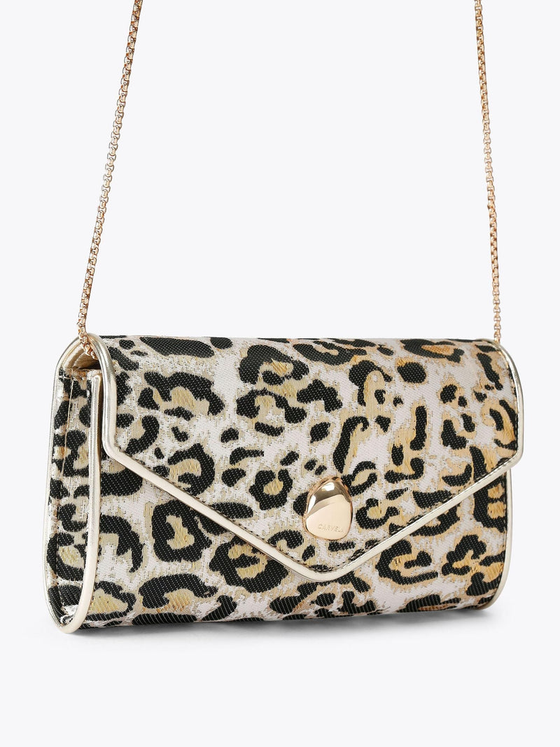 Carvela gold spiral envelope clutch bag, UK version