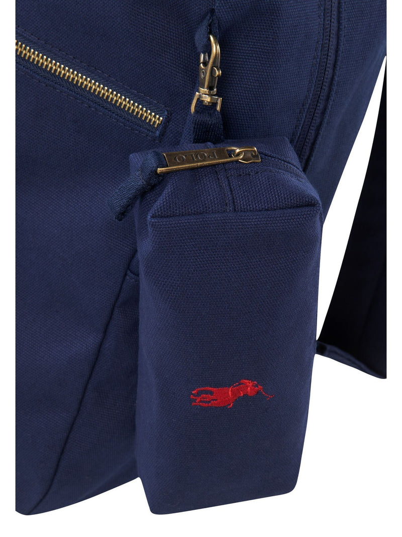 Polo Ralph Lauren blue logo canvas backpack 16.75 inch, UK version