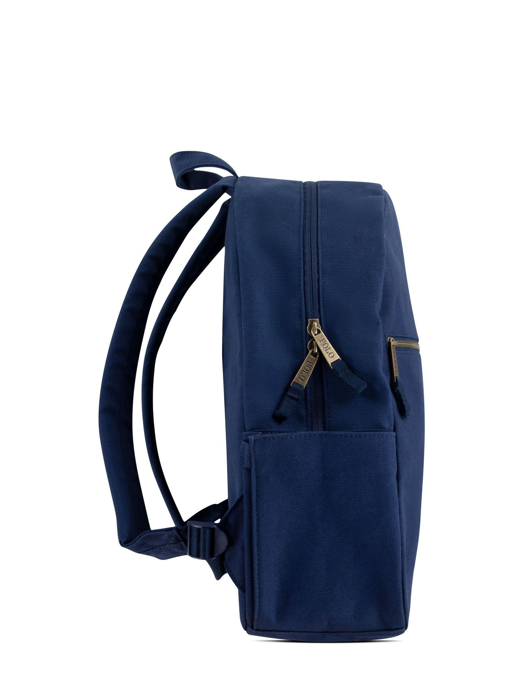 Polo Ralph Lauren blue logo canvas backpack 16.75 inch, UK version