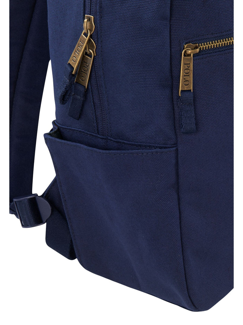 Polo Ralph Lauren blue logo canvas backpack 16.75 inch, UK version