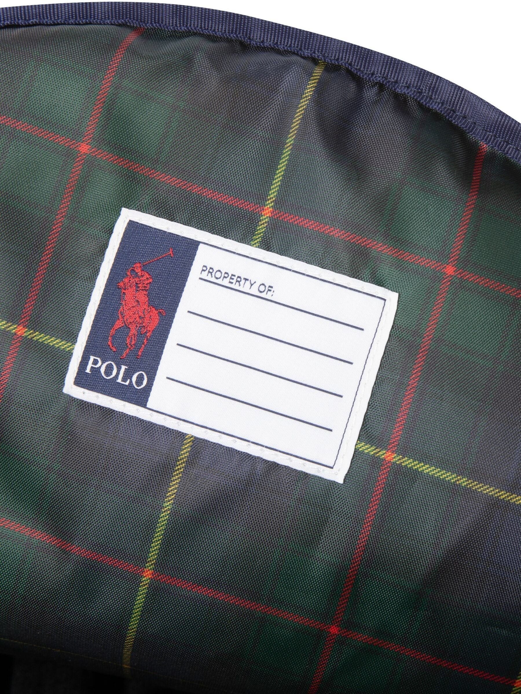 Polo Ralph Lauren blue logo canvas backpack 16.75 inch, UK version
