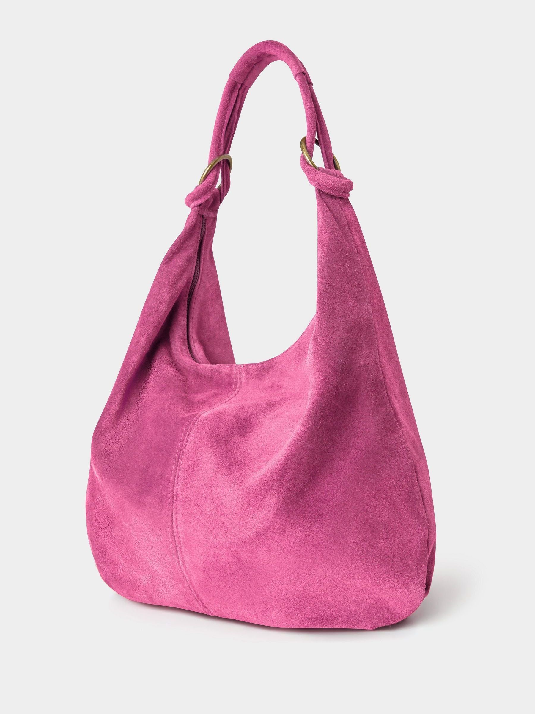 Joe Browns pink hobo suede bag, UK version