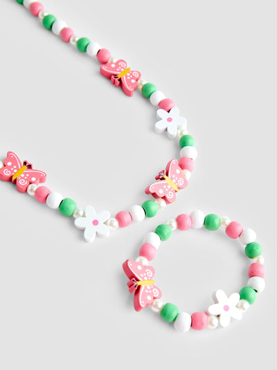 Next JoJo Maman Bébé Light Pink Butterfly Necklace Set- Buy online at McGrocer