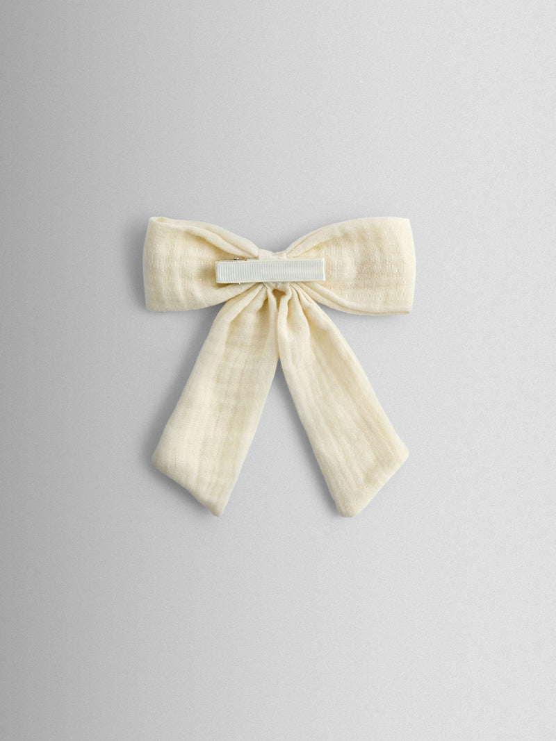 JoJo Maman Bébé cream large cheesecloth bow, UK version