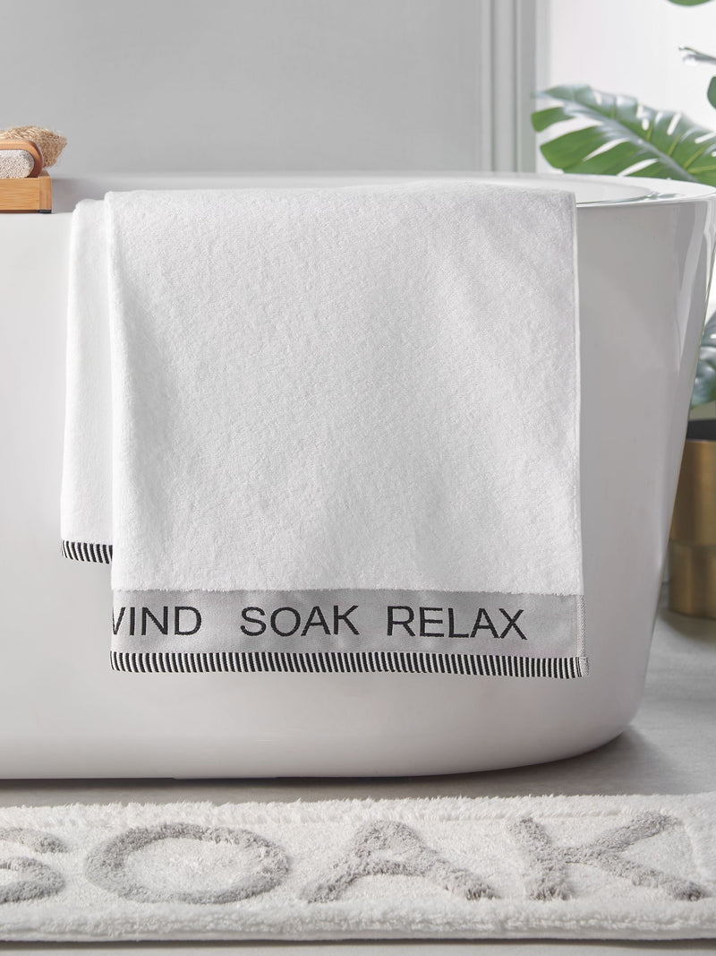 Catherine Lansfield White Relax and Unwind Towel Collection