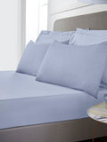 Bianca blue 400 thread cotton sateen pillowcases set - British product