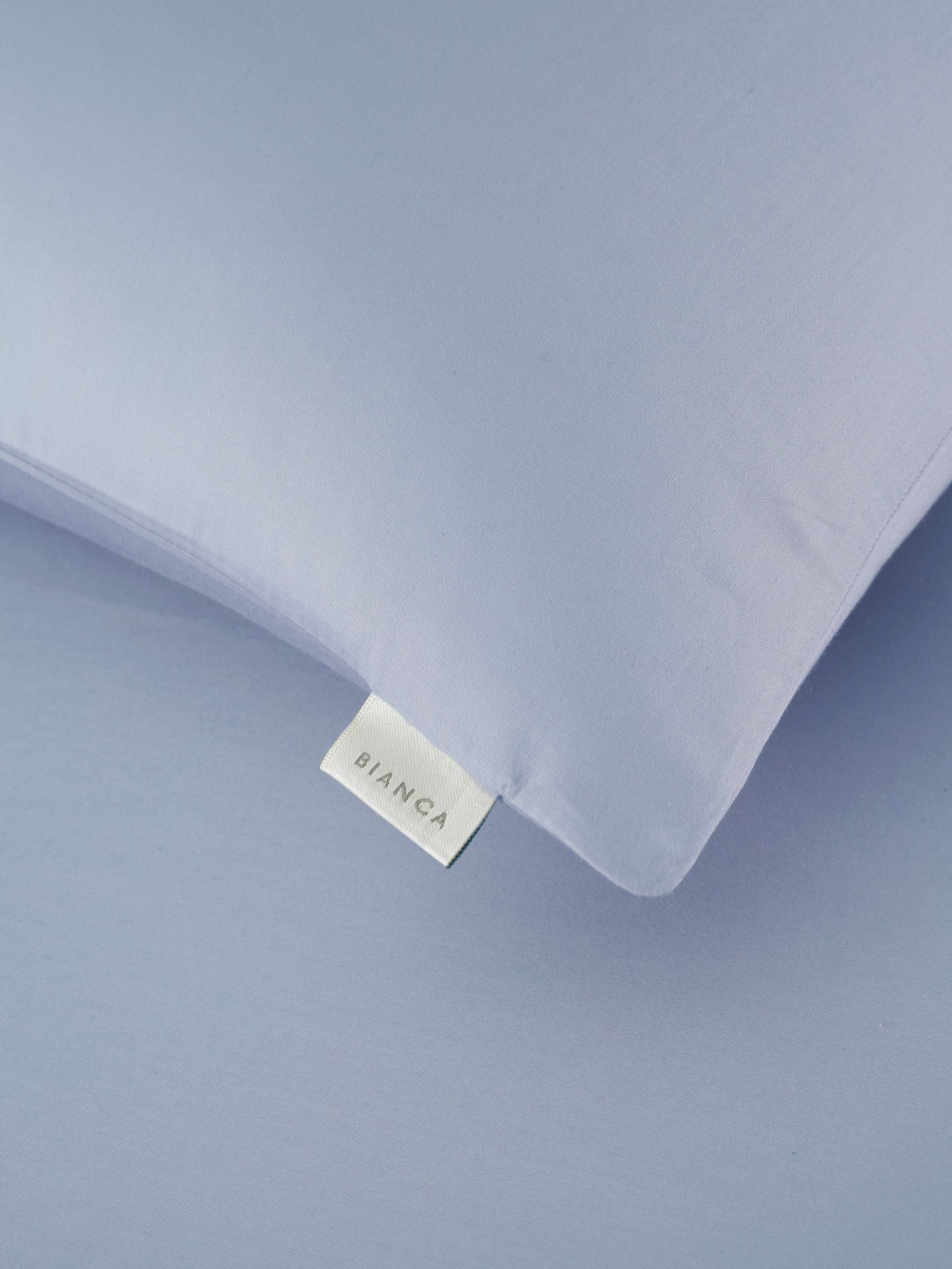 Bianca blue 400 thread cotton sateen pillowcases set - British product