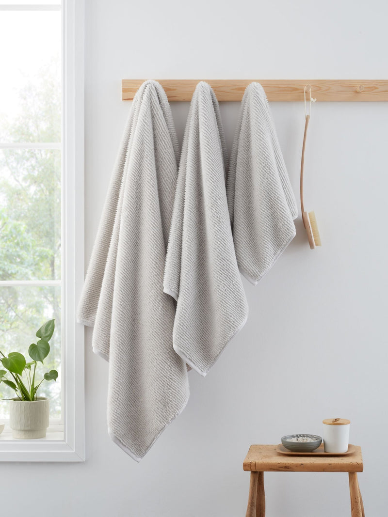 Bianca silver grey zero twist Turkish cotton spa towel (British brand)