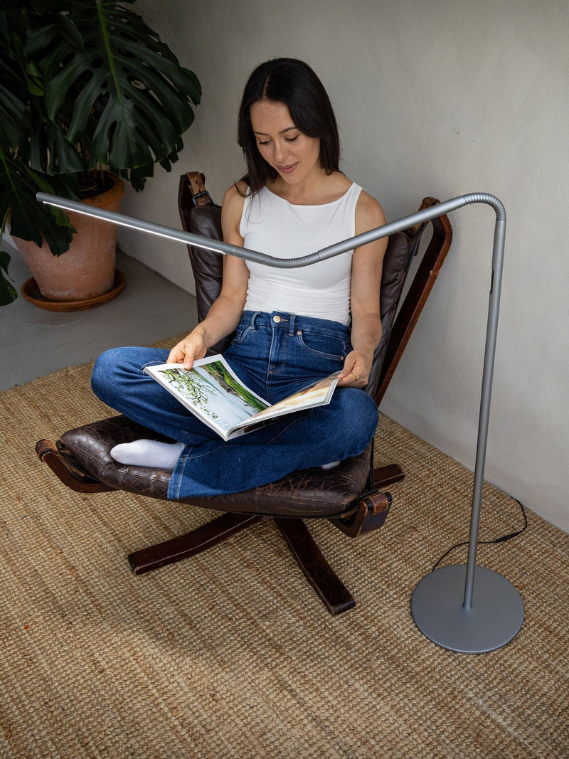 Daylight Company Brushed Steel Slimline 4 Floor Lamp