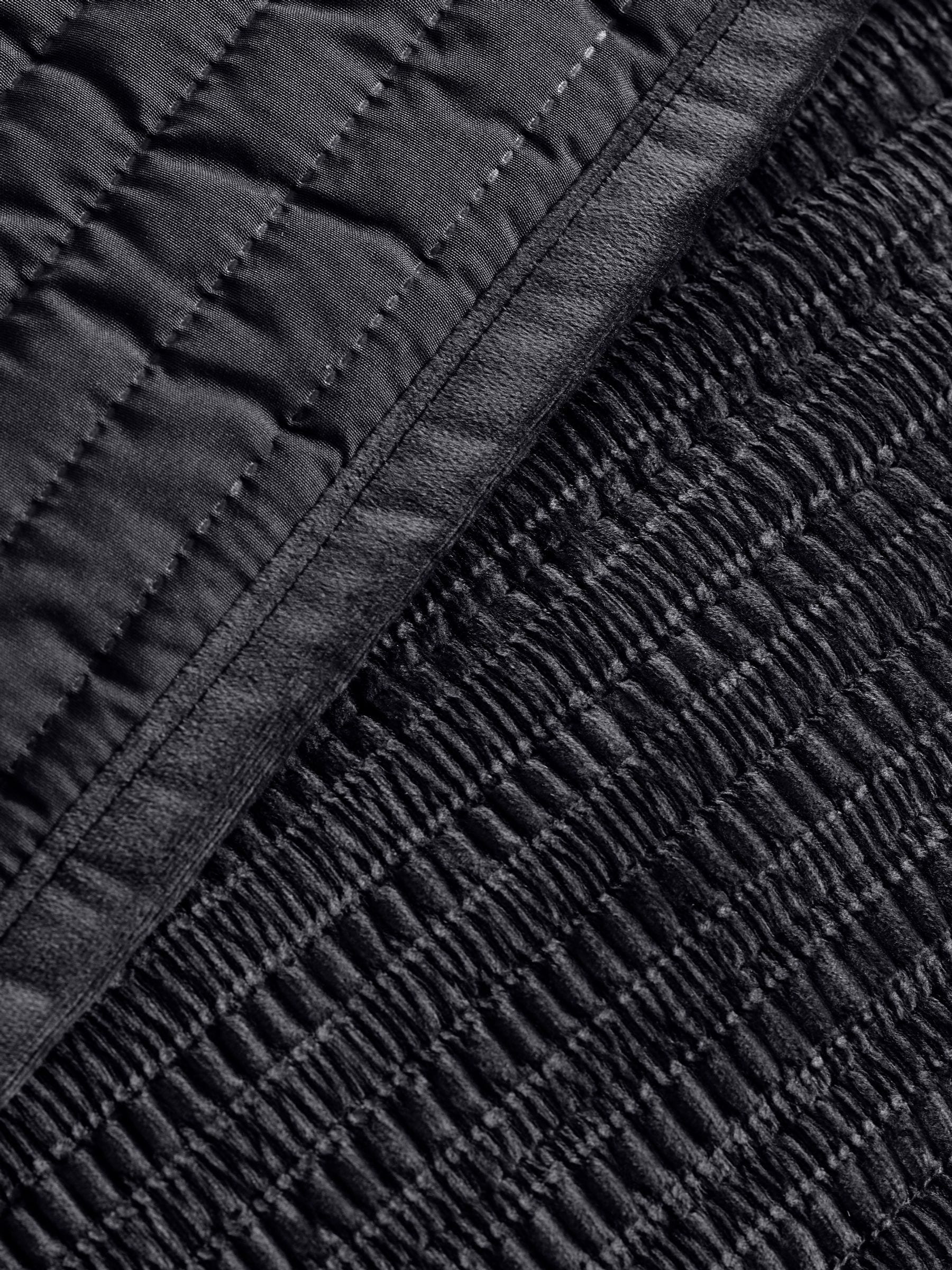 Catherine Lansfield black velvet pinsonic quilted bedspread 220x220cm, UK version