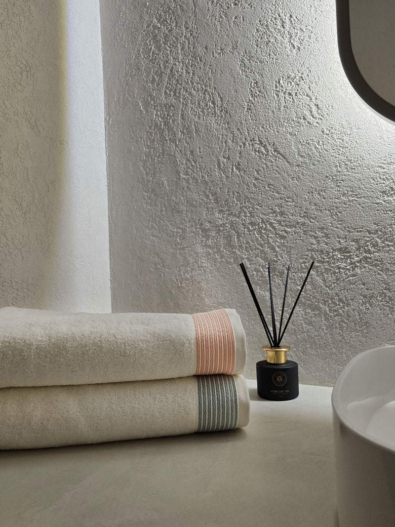 Casa Lusso 3 Piece Coral Reef Colourful Trinity Turkish Cotton Towels Set