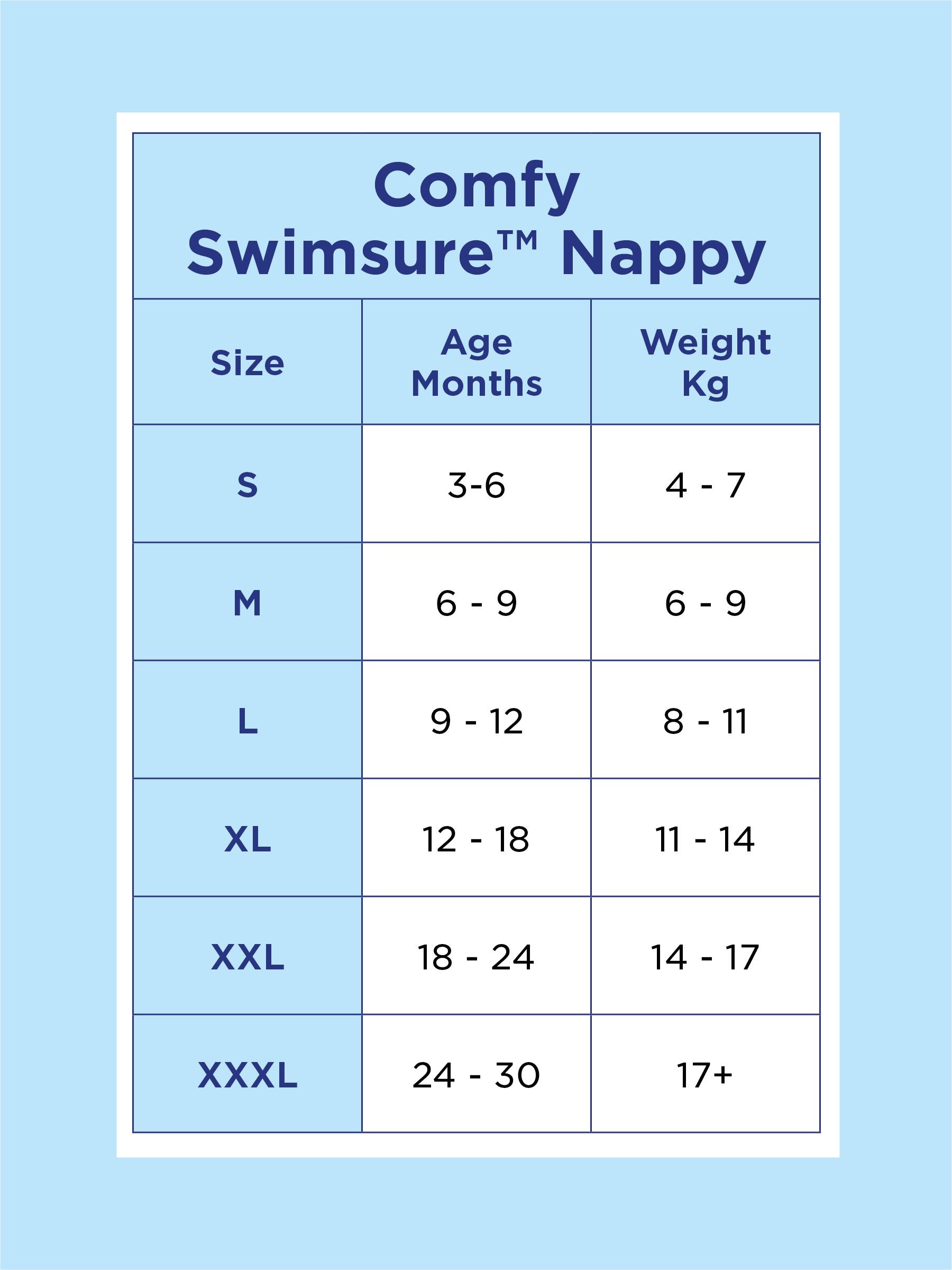 Zoggs blue Comfy Swimsure Nappy baby swimwear - British product