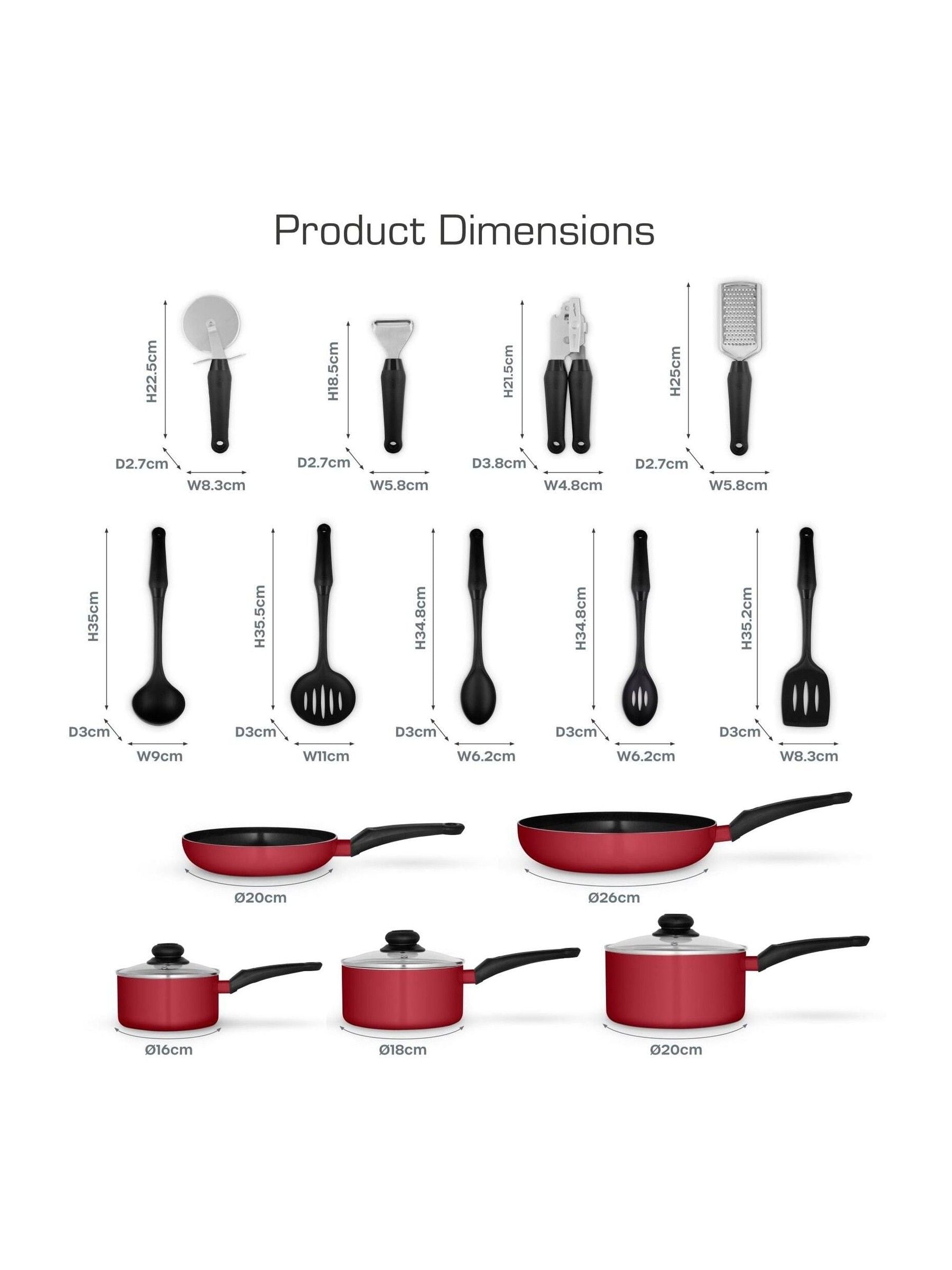 Swan 14-piece cookware and tool set (British brand)