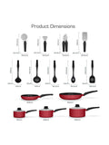 Swan 14-piece cookware and tool set (British brand)