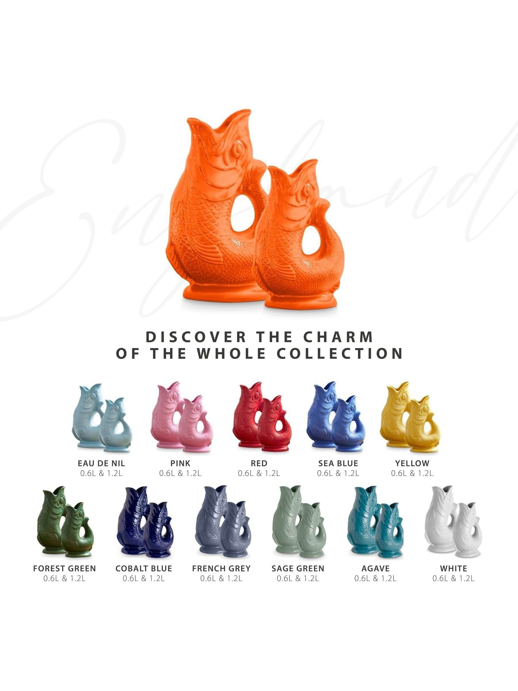 Wade Orange Small Original Gurgle Fish Jug