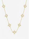 Jon Richard mother of pearl clover necklace 16 inch, UK version