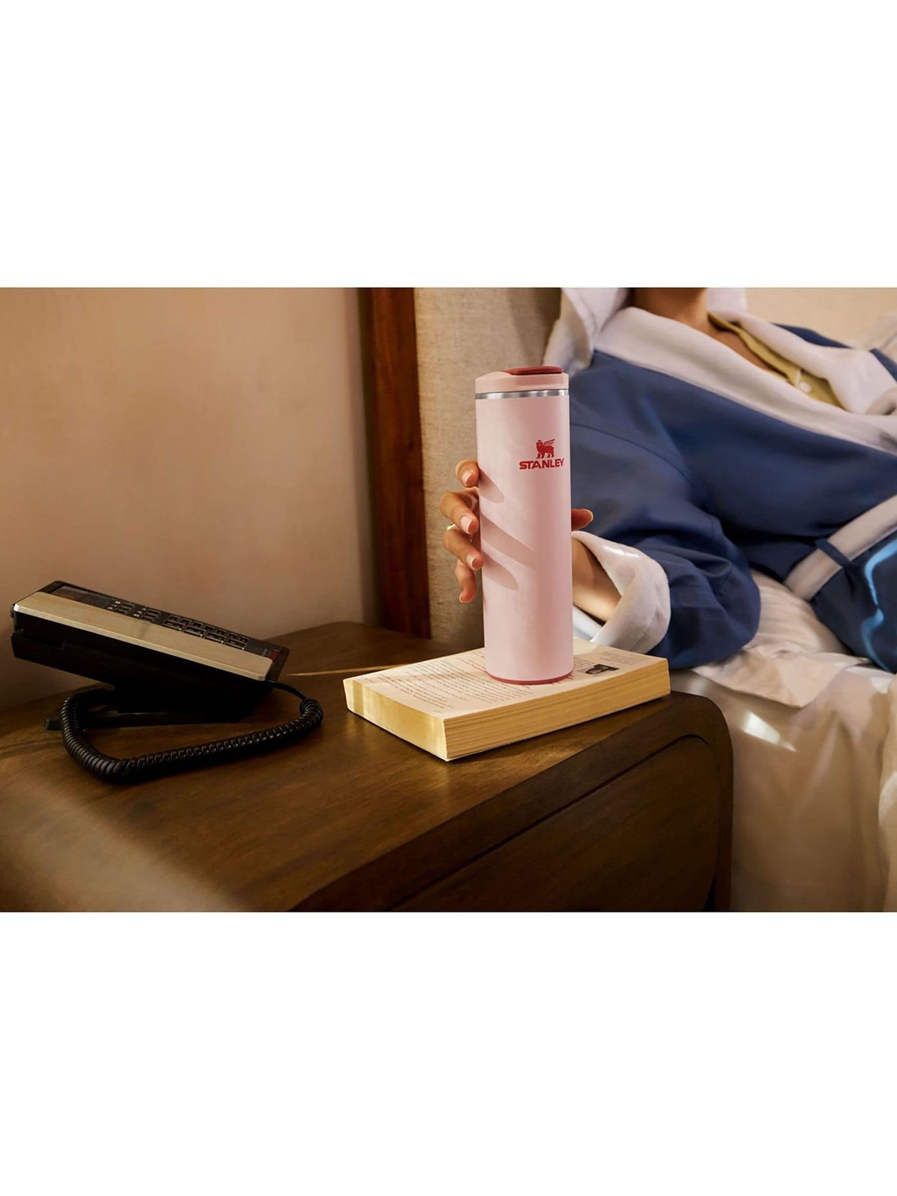 Stanley Rose Quartz Transit Fliptop Travel Mug 0.47L