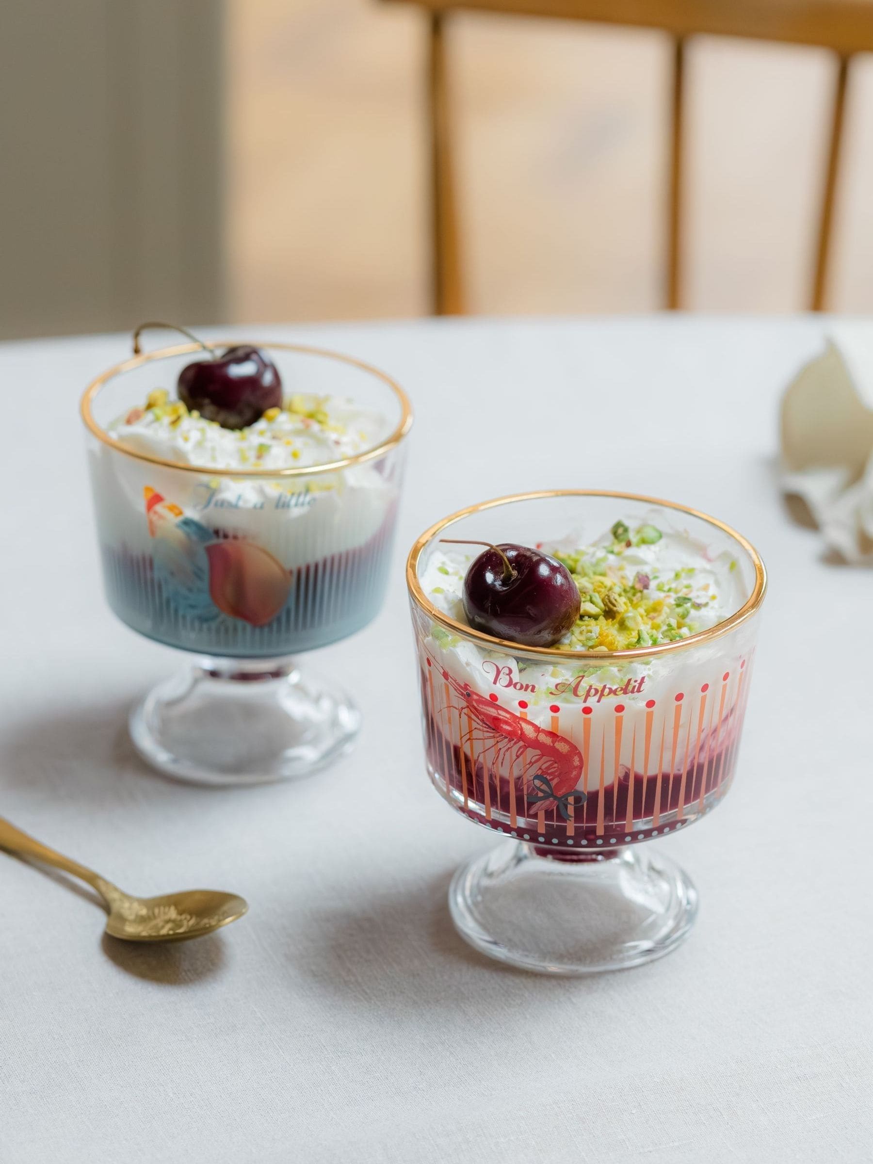 Yvonne Ellen clear glass dessert bowls set of 2, imported from the UK