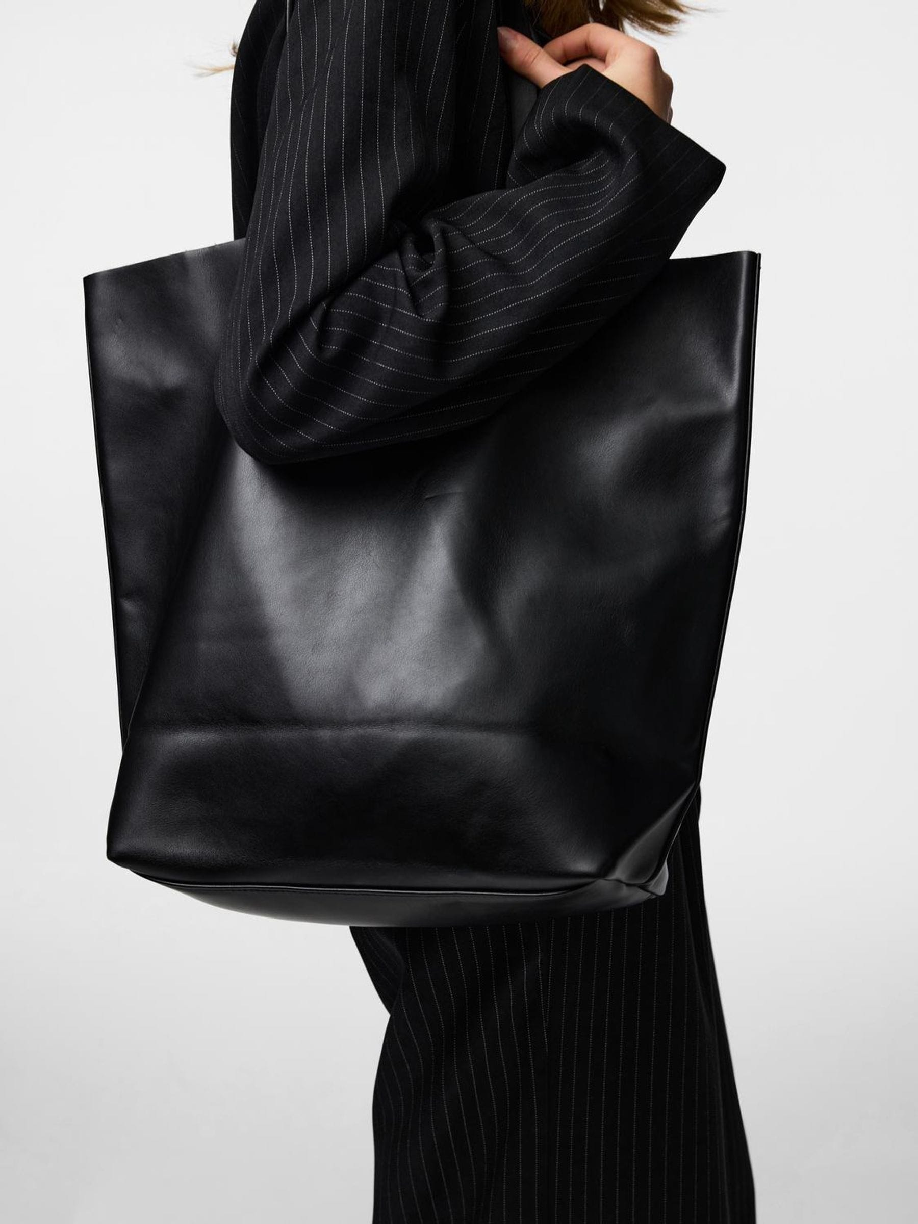 PIECES black shopper bag 44cm (British brand)