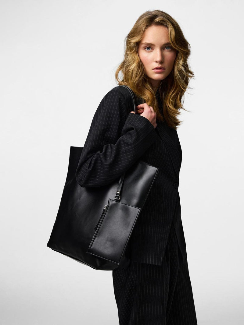 PIECES black shopper bag 44cm (British brand)