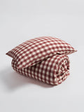 Secret Linen Store olive gingham brushed cotton pillowcase standard, UK version