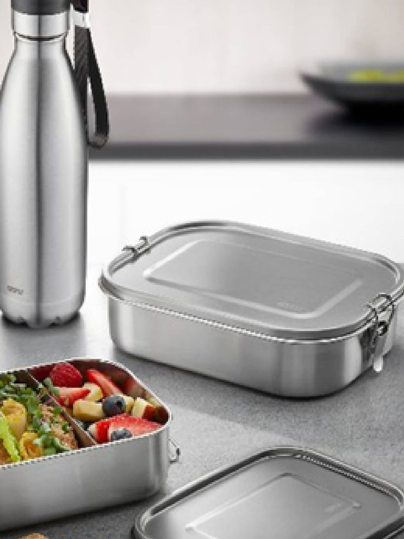 GEFU Endure large stainless steel lunch box, UK version