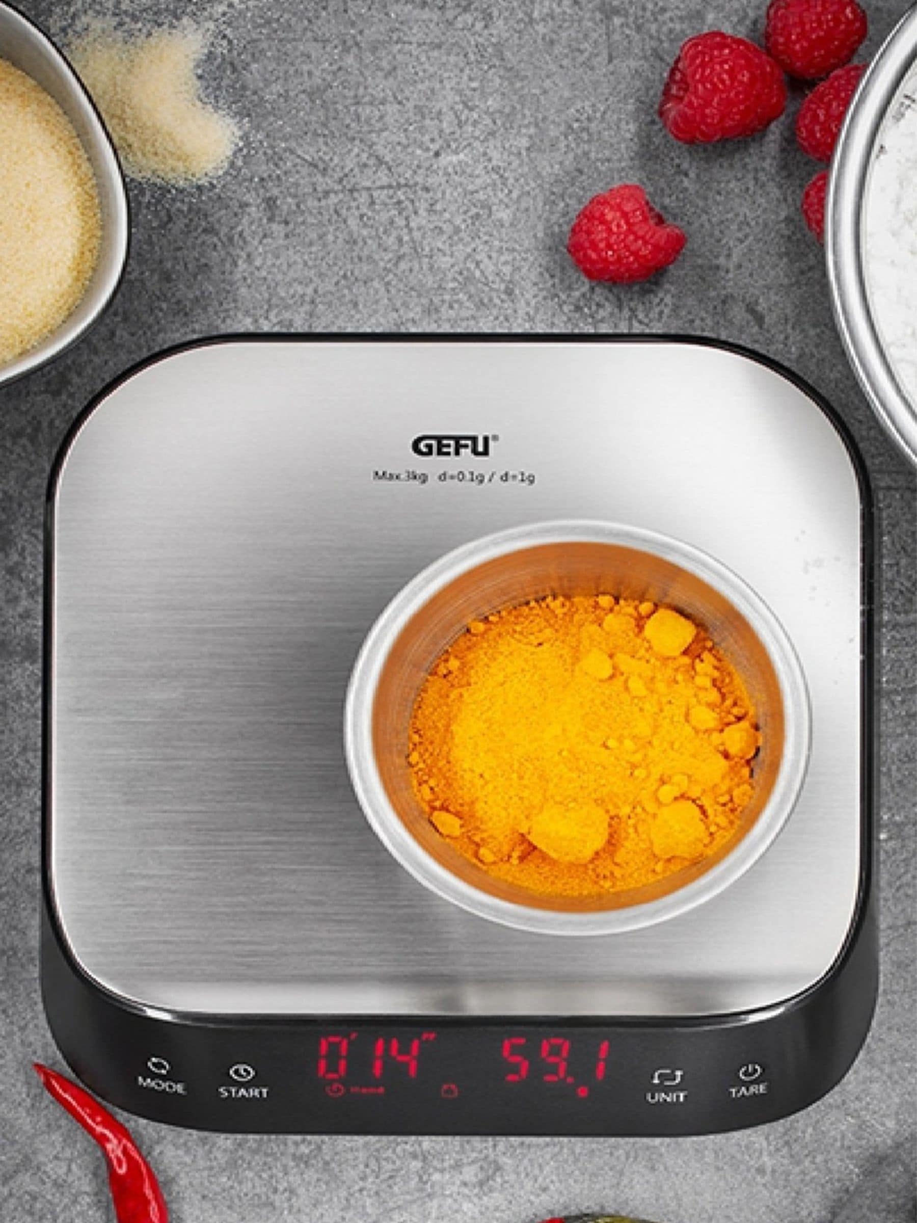 GEFU Preziso kitchen scale ONE, imported from the UK