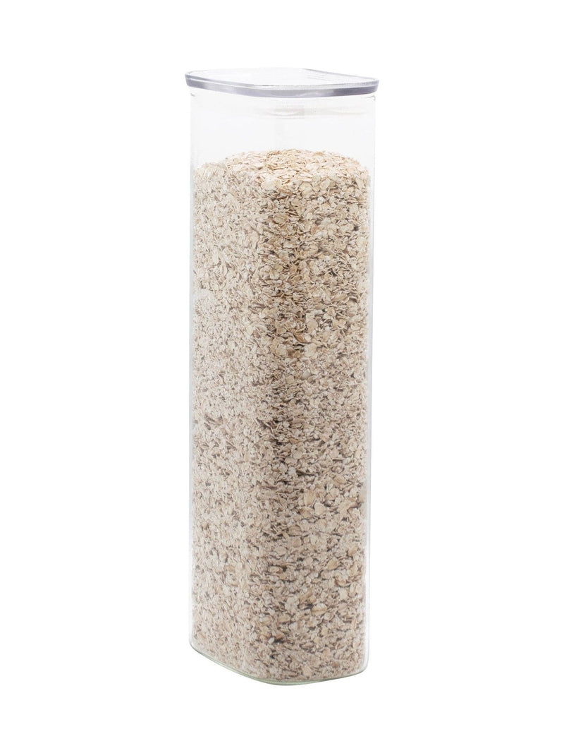 Pebbly clear glass storage container with lid 2.6L - British product