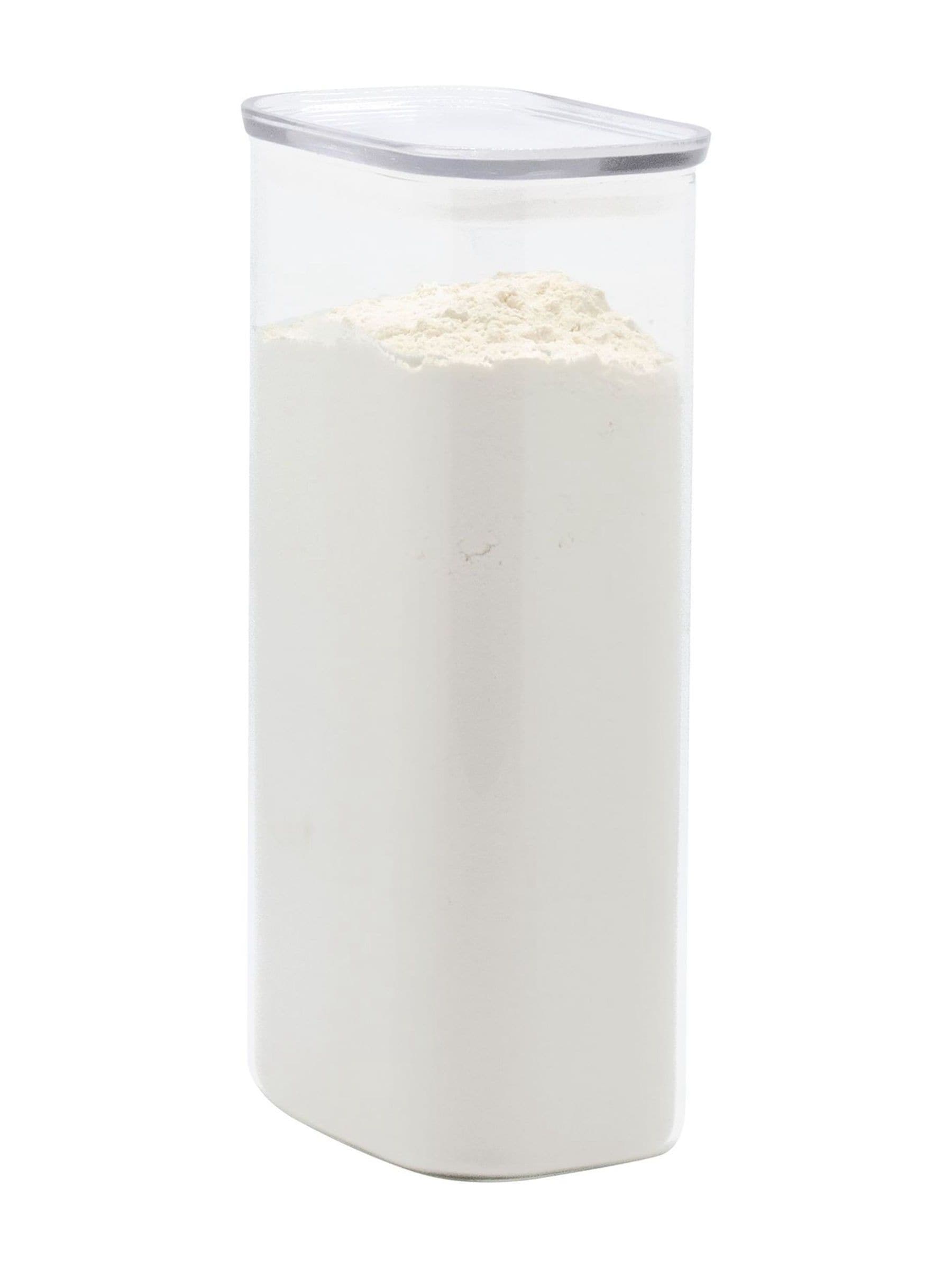 Pebbly glass storage container with lid 1.8L - British product