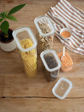 Pebbly glass storage container with lid 1.8L - British product