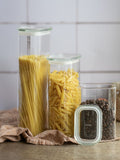 Pebbly glass storage container with lid 1.8L - British product