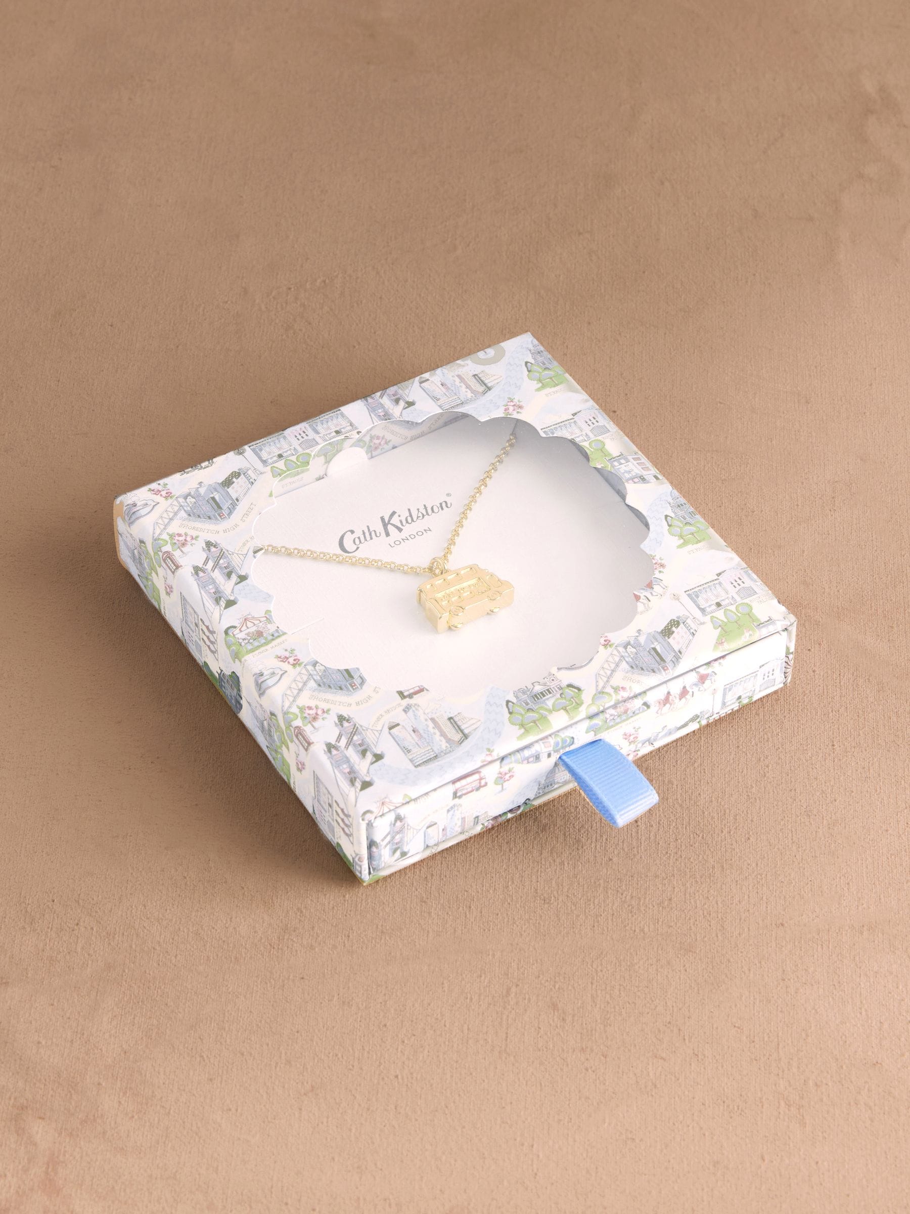 Cath Kidston gold-tone London bus pendant necklace (British brand)