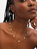 Jon Richard mother of pearl and crystal clover necklace (British brand)