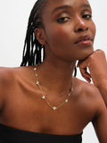 Jon Richard mother of pearl and crystal clover necklace (British brand)
