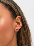 Jon Richard red heart earrings 10mm, imported from the UK