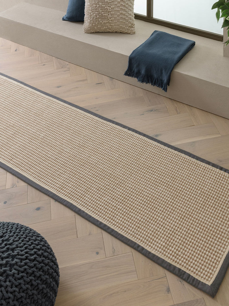 Asiatic Rugs Korra loop runner slate cream jute wool - British product