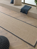 Asiatic Rugs Korra loop runner slate cream jute wool - British product