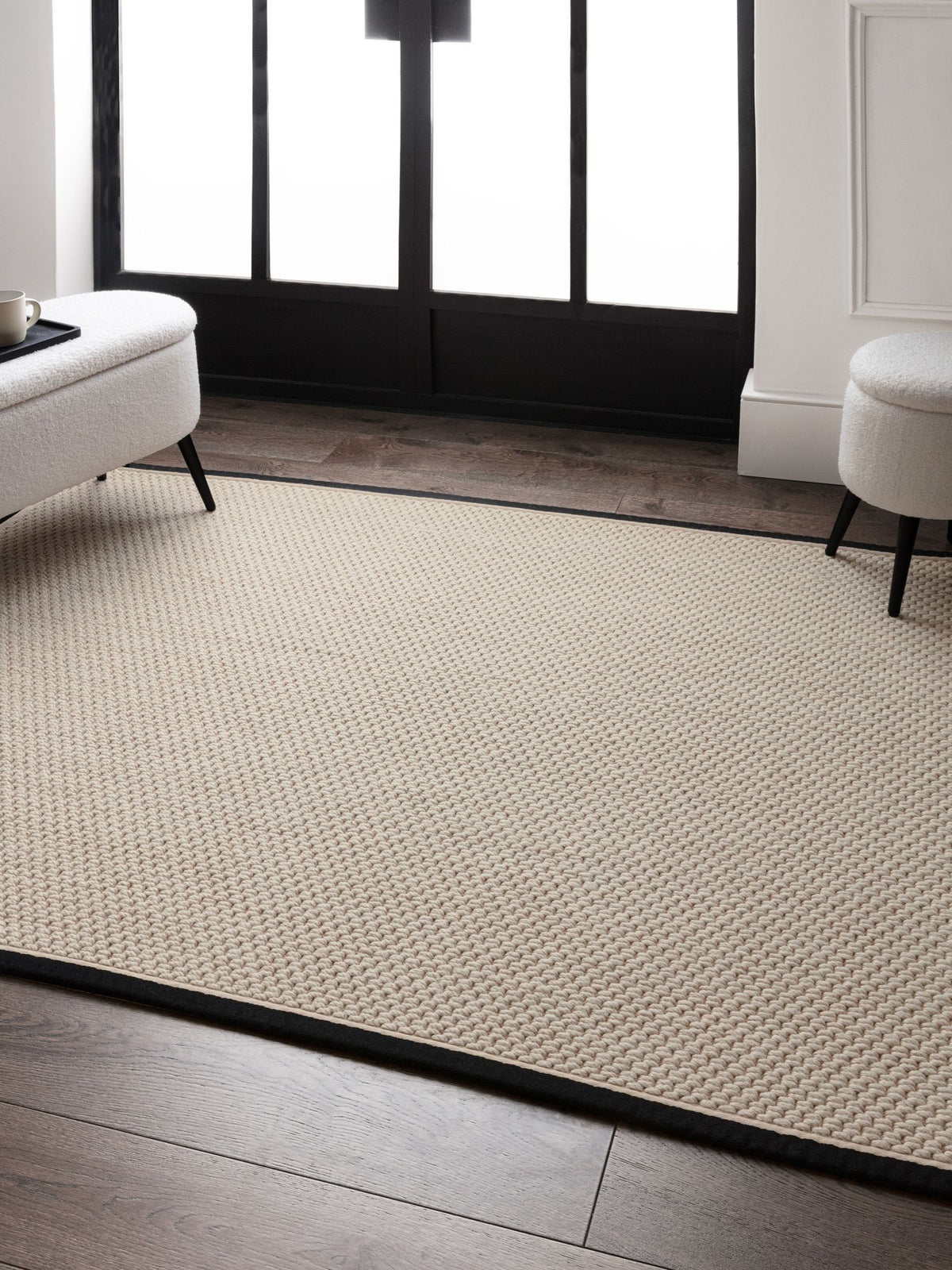 Asiatic Rugs Korra charcoal cream double loop rug (British brand)
