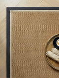 Asiatic Rugs herringbone jute rug Slate Cream Bordo - British product