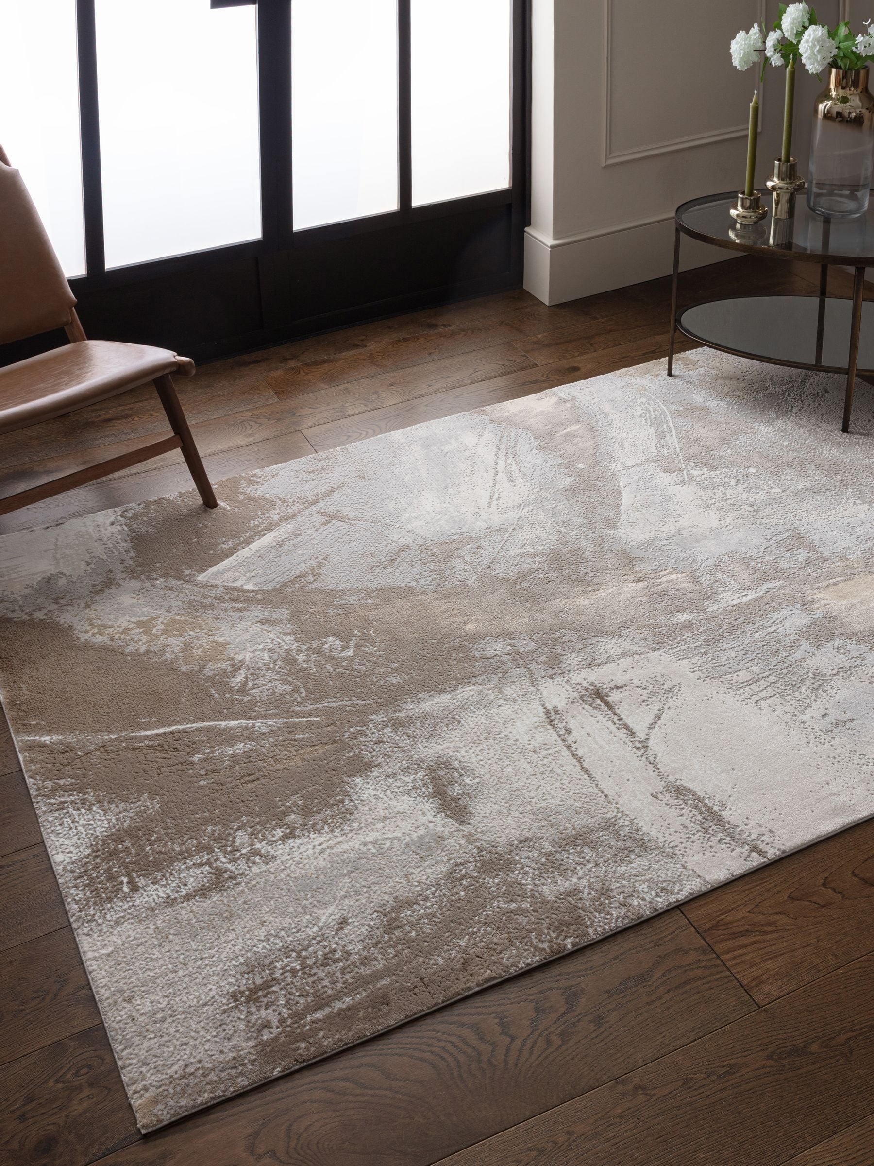 Asiatic Rugs Taupe Stellar Brushstroke rug (British brand)