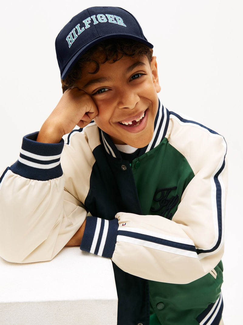 Tommy Hilfiger blue logo embroidery twill baseball cap (British brand)