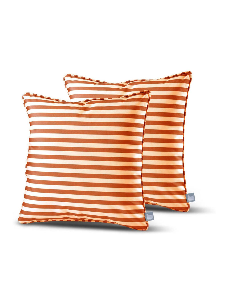 Extreme Lounging orange pencil stripe outdoor cushions 50x50 cm - British product