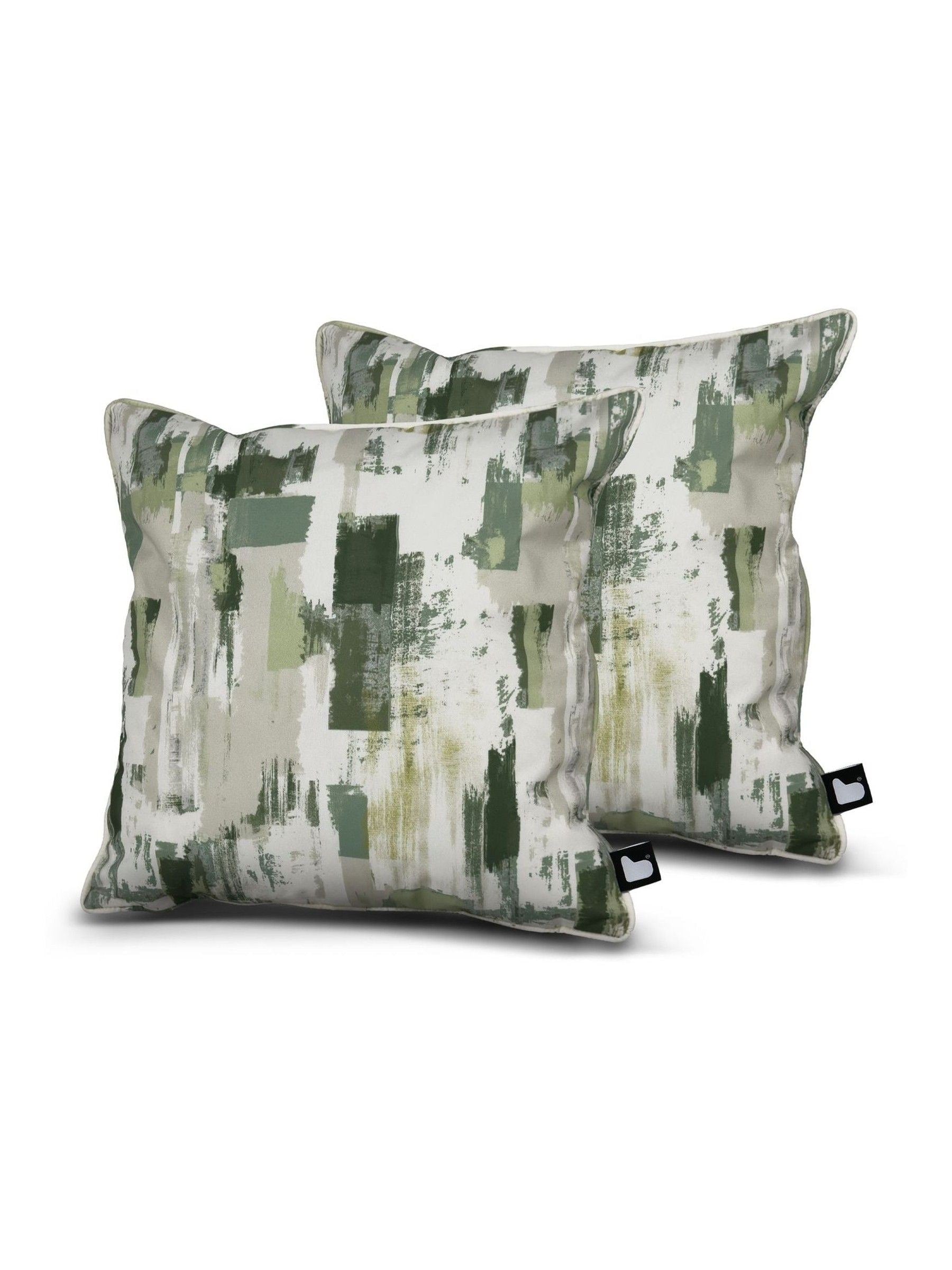 Prestigious Textiles outdoor cushions green 2 pack 43x43cm, imported from the UK