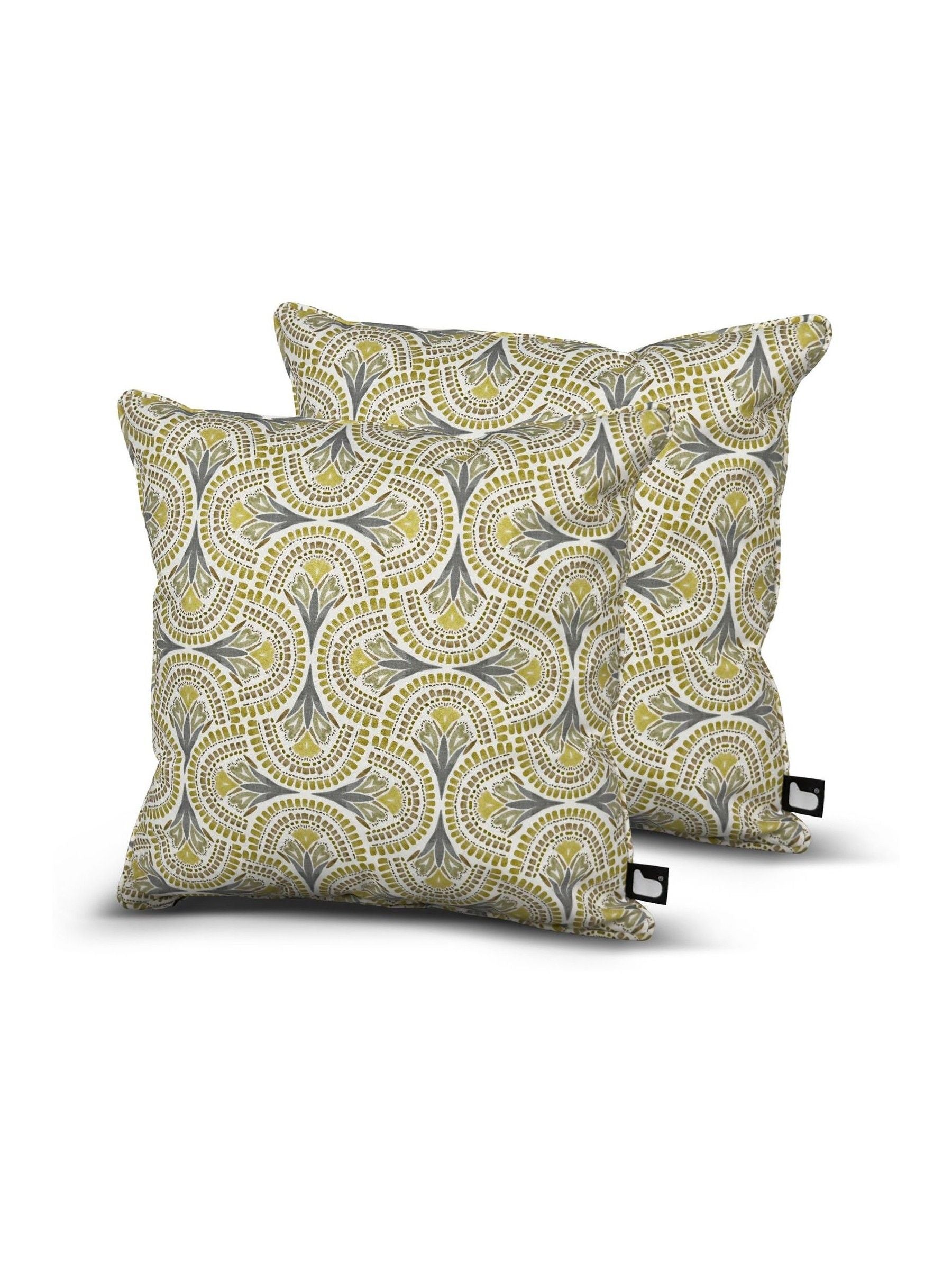 Prestigious Textiles outdoor cushions citrus yellow 2 pack 43x43cm - British product