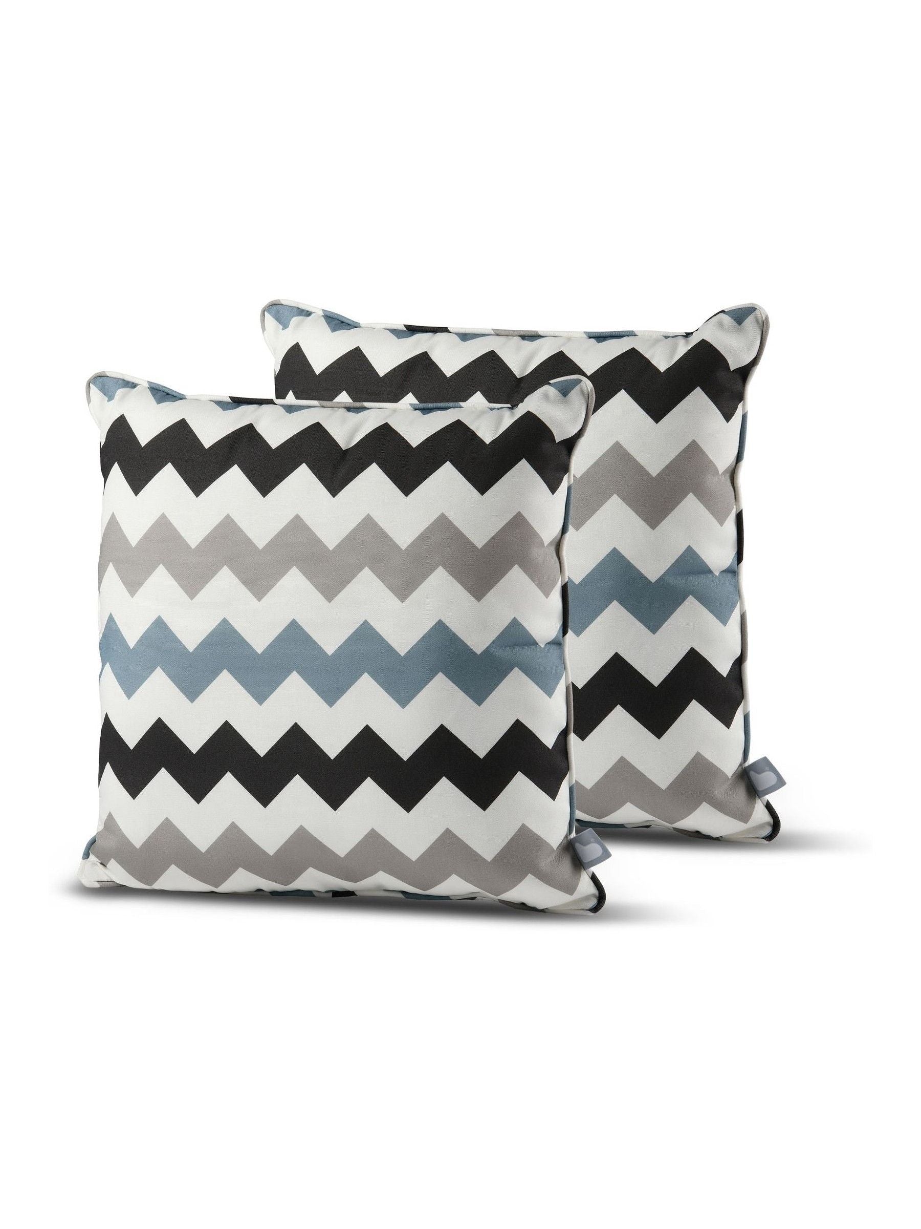 B-Cushions outdoor cushion 2 pack chevron grey 50x50cm - British product