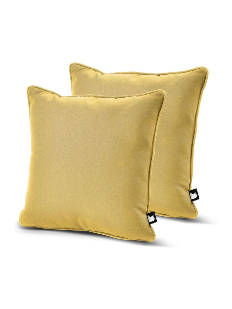 Extreme Lounging outdoor cushions butter yellow 2 pack 43x43cm (British brand)