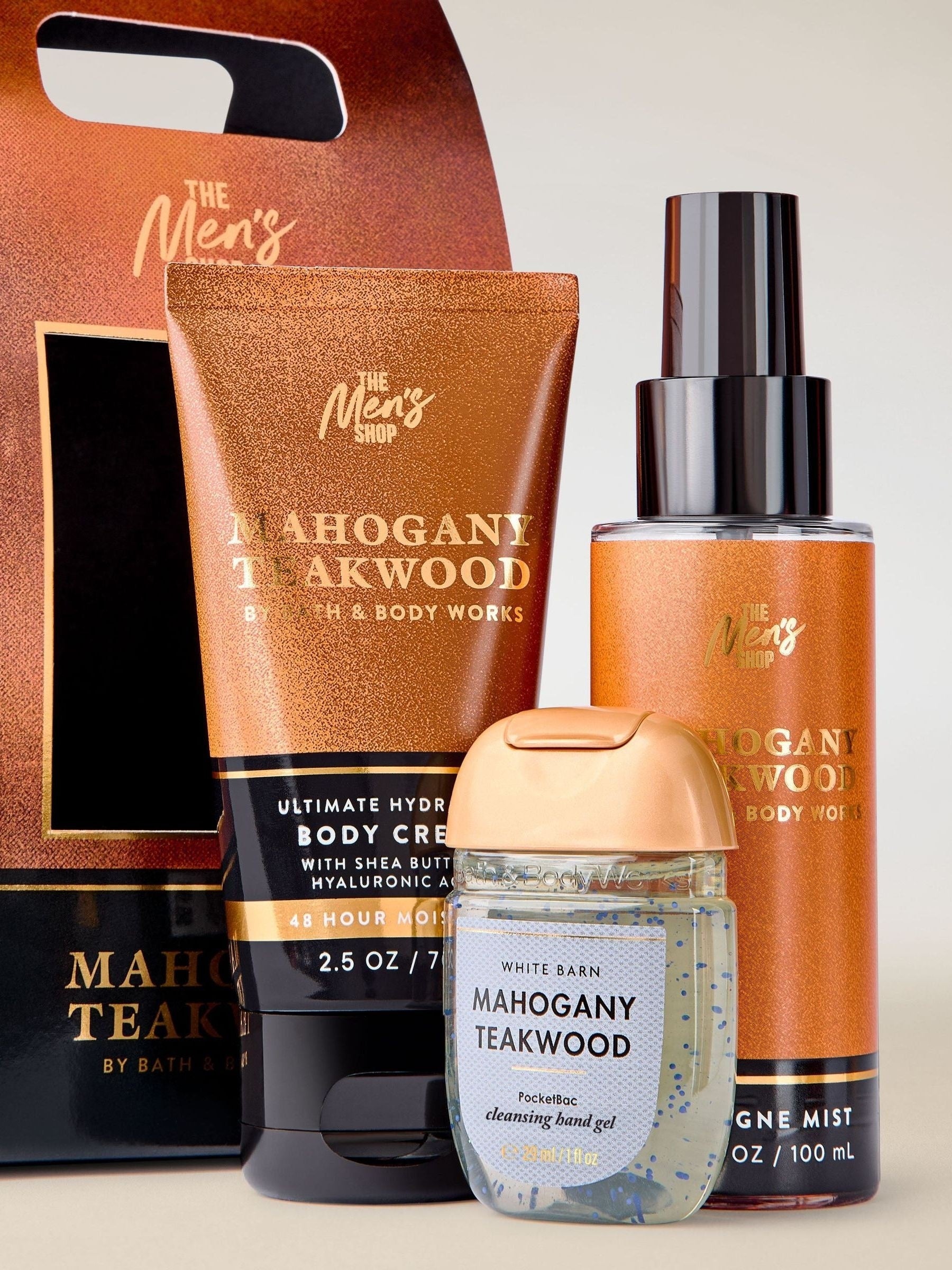 Bath & Body Works Mahogany Teakwood gift set, imported from the UK