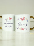 Personalised PMC butterfly ceramic mug - British product