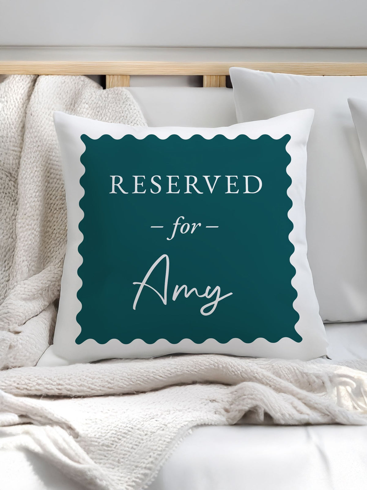 PMC teal blue Reserved For cushion 40x40cm, imported from the UK