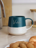 PMC personalised speckled ceramic mug 13cm, imported from the UK